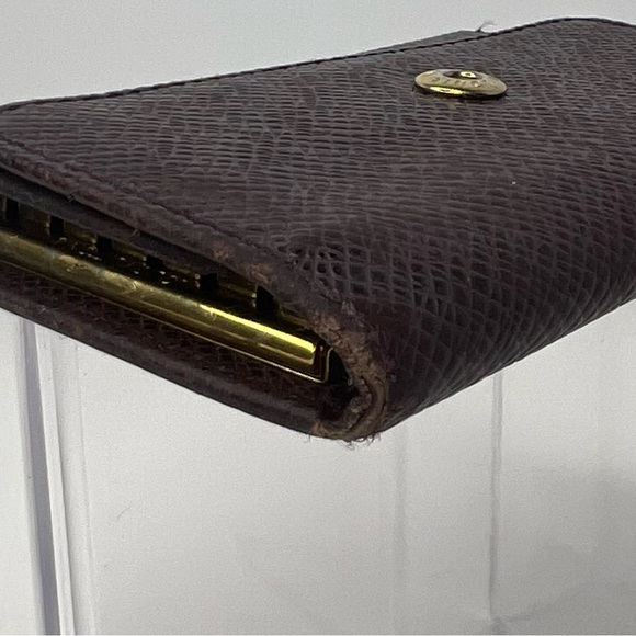 🤎Louis Vuitton Red/Brown Leather Trifold Button Type Key Case/Holder 🤎 - Picture 11 of 13